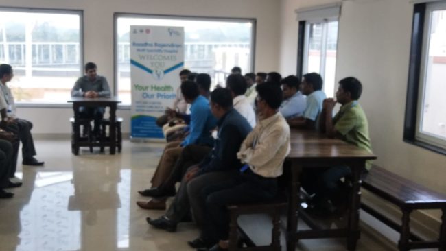 Medical Camp and Doctor Health Talk at Jeena and Co, MKN Road, Alandur 15 Oct 2018